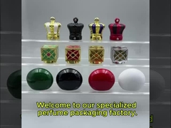 Exquisite Black / Gold Diamond Zamak Perfume Caps For Standard Bottle Necks