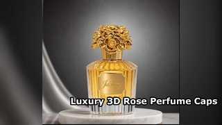 3D Rose Flower Zamac Perfume Cap