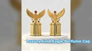 Luxury Eagle Wing Perfume Cap Gold Plated Bottle Lid