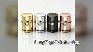 Luxury Magnetic Zamac Perfume Cap with Rhinestones