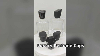 Black high-end irregular zamac perfume cap